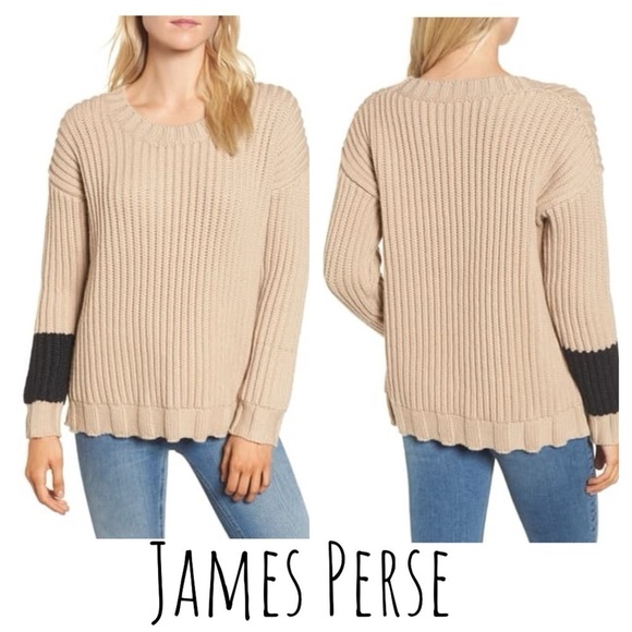 James Perse Chunky Armband Wool Blend Sweater - Picture 1 of 9